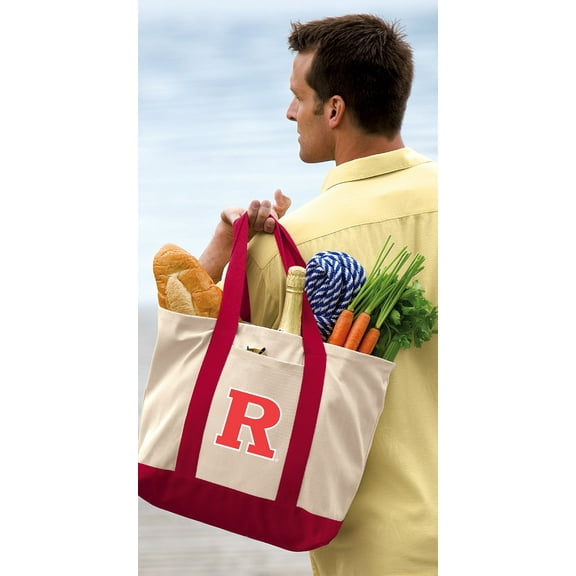 OFFICIAL RU Tote Bag CANVAS Rutgers University Tote Bags TRAVEL BEACH SHOPPING