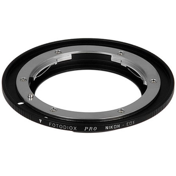 Fotodiox Pro Mount Adapter for Nikon F Lens to Canon EOS EF-Mount Camera, No Focus Confirmation Chip