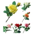 thumbnail image 5 of Walbest Artificial Silk Rose Flowers Bouquets, Faux Roses Bouquet Fake Flowers 2 Heads Hydrating Curled Rose Flower Arrangement for Wedding Party Home Office Restaurant Decoration (1Pc), 5 of 7