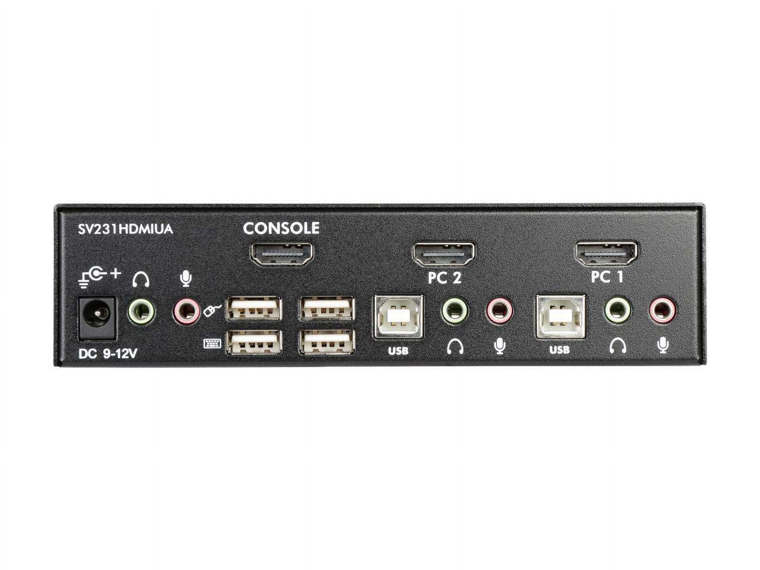 StarTech 2-Port USB HDMI KVM Switch with Audio and USB 2.0 Hub