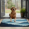 CANFLASHION Mountain Fog Trees Square Floor Mat Indoor/Outdoor/Bathroom