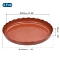 thumbnail image 2 of Unique Bargains 12' Plastic Wave Round Plant Pot Saucer Flower Drip Tray, Red 4 Pack, 2 of 5