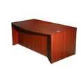 thumbnail image 3 of BossChair Boss Bow Front Desk Shell, Driftwood 71W*36/41"D*29.5"H, 3 of 4