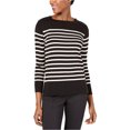 thumbnail image 1 of Anne Klein Womens Shoulder Button Pullover Sweater, Black, Medium, 1 of 1