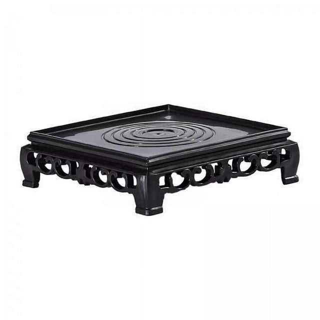 Soportes para Acuario Zulema Base Elegante para Plantas Negro 2 piezas