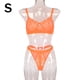 thumbnail image 1 of Encaje sexy conjunto de ropa interior sujetador ropa interior regalo para mujer, naranja fluorescente, S 2 piezas seitruly XX000054-12, 1 of 7