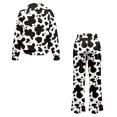 FUIALDOLG Zip Up Sweat Sets for Fall Workout Vacation, Black Cow Print ...