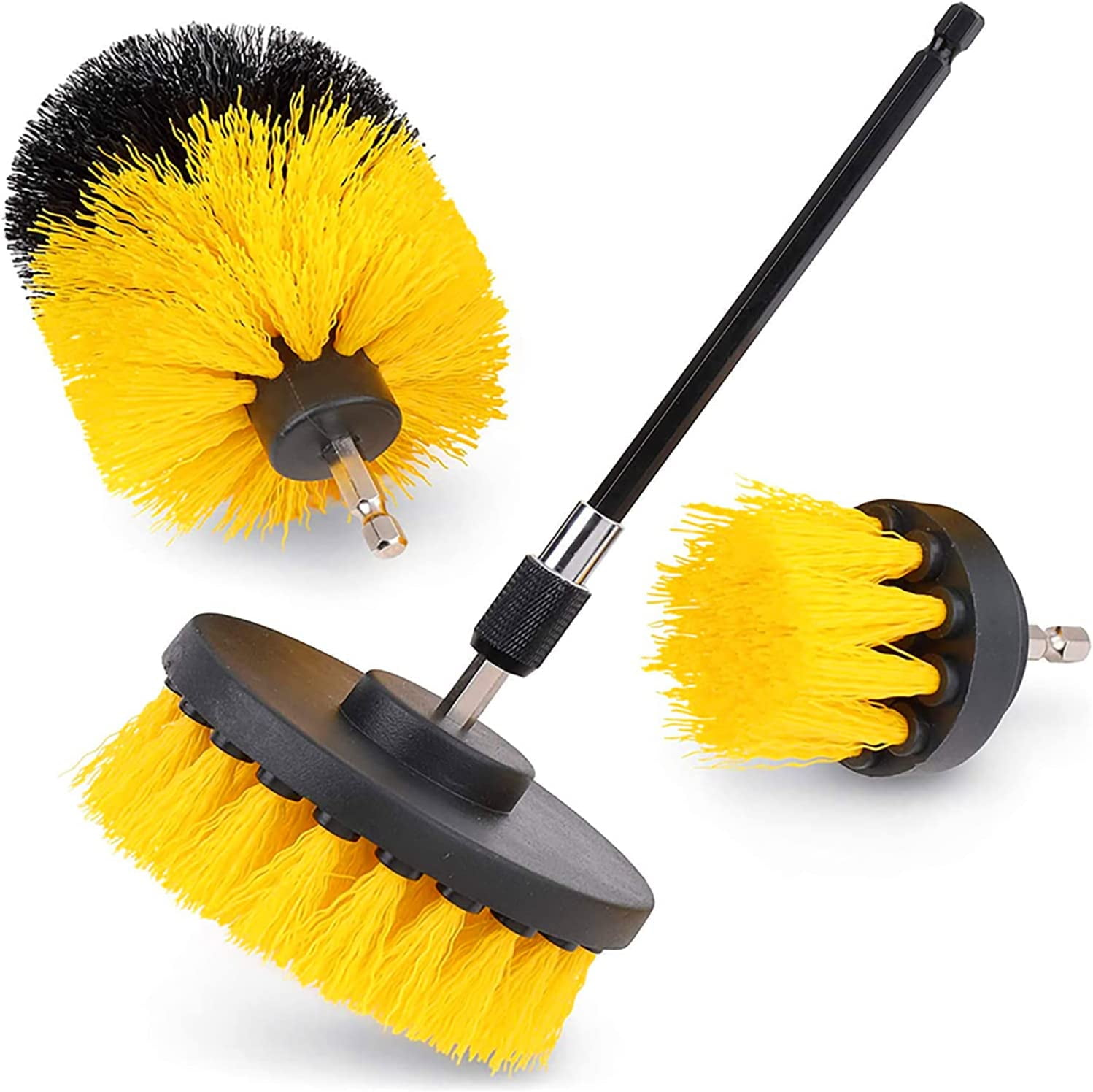 Drill Brush Attachment Set, 4 PCS Power Scrubber Drill Brush Kit for