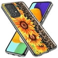 thumbnail image 2 of MUNDAZE Samsung Galaxy A72 Shockproof Clear Hybrid Protective Phone Case Yellow Summer Sunflowers Brown Leopard Honeycomb Cover, 2 of 5