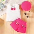 thumbnail image 2 of Gibobby Girls Outfit Sets Kids Toddler Baby Spring Summer Print Sleeveless Tops Shorts Outfits Clothes Girls Playtime Sets Size(9-12 Months,Hot Pink), 2 of 7