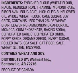 Great Value Everything Seasoned, Crunchy Snack Crackers, 7 oz