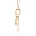 thumbnail image 2 of Angara Natural Diamond Necklace - Diamond Heart Pendant with Infinity Loop in 14K Rose Gold for Women, 2 of 8