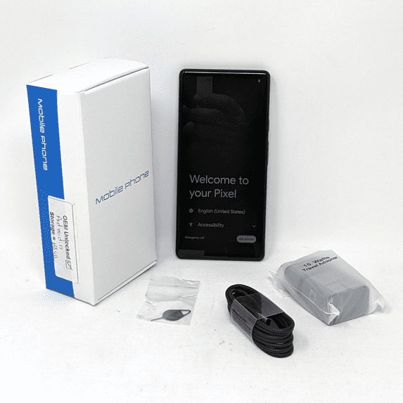 Pre-Owned Google Pixel 6 5G 128GB GB7N6 Factory Unlocked 6.4" 8GB RAM Phone - Stormy Black