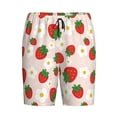 thumbnail image 4 of Wukai Strawberry Floral Men’s Short Pajama Pants With Pockets Soft Sleep Pj Shorts for Men-Large, 4 of 6