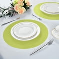 thumbnail image 6 of GZHJMY Light Gree Round Placemats Durable Non-Slip Heat and Stain Resistant Placemat for Kitchen Table Decoration Outdoor BBQ Activities(4PCS) Table Mat, 6 of 7