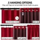 thumbnail image 2 of Juego de cortinas MIULEE de terciopelo navideño de 229 cm de largo, 2 paneles, color rojo, 2 of 7