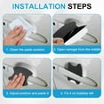 thumbnail image 5 of Uxcell 4pcs Car Door Handle Scratch Protectors Carbon Fiber Door Bowl 3D Sticker Automotive Door Handle Paint Protective Film Cover Accessories for All Cars, White, 5 of 7