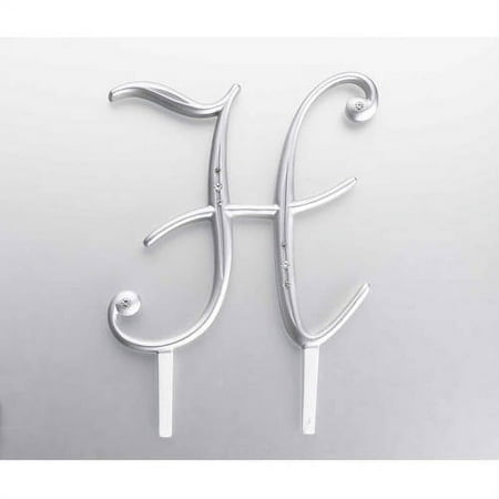 Lillian Rose MG510 H Silver Rhinestone Monogram - H
