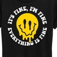 thumbnail image 3 of Instant Message - Everything Is Fine Melted Smile - Women's Short Sleeve Graphic T-Shirt, 3 of 6