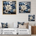 thumbnail image 4 of Designart "Seasonal Flowers In Watercolor Blues And Whites IV" Flowers Wall Decor, 4 of 7