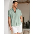 thumbnail image 6 of COOFANDY Linen Shirts for Men Short Sleeve Casual Shirts Button Down Summer Beach Wedding Shirts, 6 of 6