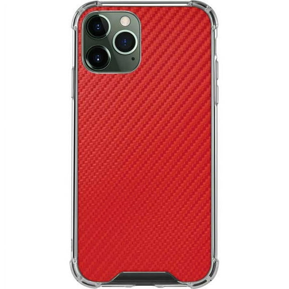 Skinit Textures Red Carbon Fiber iPhone 12 Pro Max Clear Case