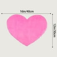 thumbnail image 7 of Unique Bargains Heart Shape Soft Absorbent Bath Rugs Pink 16" x 20", 7 of 7