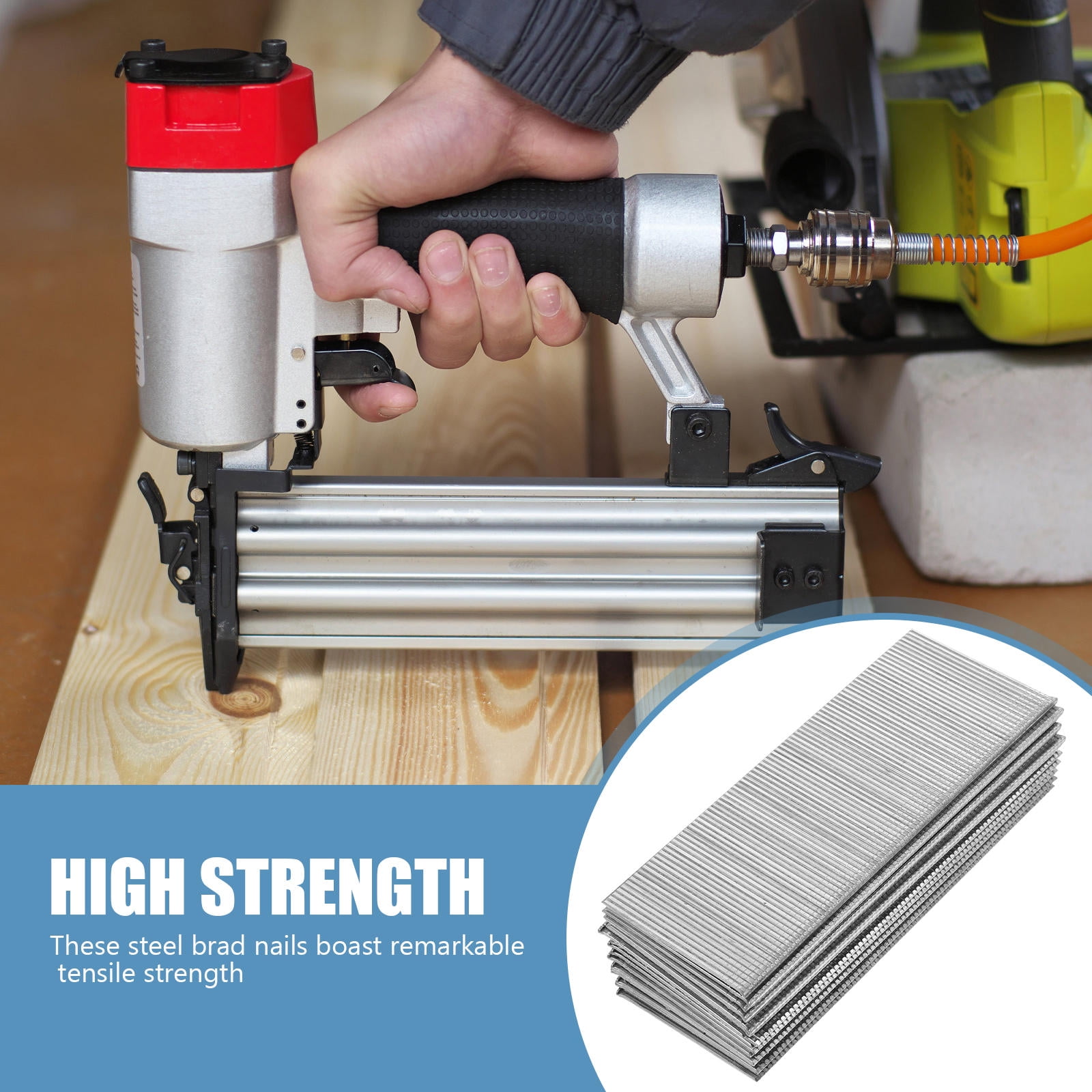 GOOHOCHY Straight Nail Pins 1600pcs Finish Straight Nails Fasteners For Woodworking And Trim Projects For Cabinets And Furniture Silver