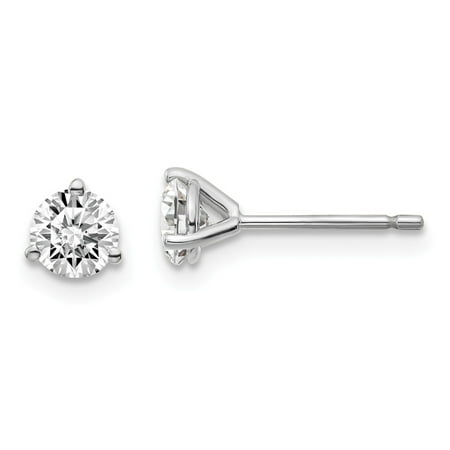 Vs2 Lab - 14k White Gold True Origin Lab Grown Diamond 2/3ctw VS1/VS2, D E, 3 Prong Stud Earrings