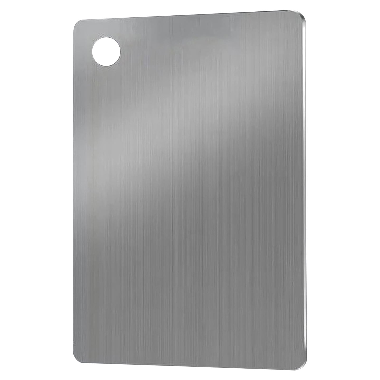 Hometravel Double Sided Stainless Steel Cutting Board, 1mm Thick Chopping Mat with Hanging Hole, Kitchen Prep Surface for Meat, Vegetables, Fruit