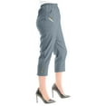 thumbnail image 5 of BLVB Women's Hiking Capri Pants Elastic Waist Lightweight Golf Cargo Crop Pants for Work Casual Office with Pockets, 5 of 7