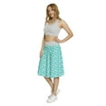 thumbnail image 3 of Women's Tropical Hawaiian Exotic Palm Tree A-line Printed Skirt Casual Wear, L, Turquoise and Cream, by Ambesonne, 3 of 6