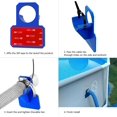 thumbnail image 2 of 2 soportes para manguera de piscina para manguera de 30 mm a 37 mm que evitan que la manguera se caiga resistente a roturas (azul), 2 of 5