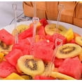 thumbnail image 4 of Fymlhomi 200 PCS 3.5" Length Disposable Fruit Forks safety and sanitation Plastic Cocktail Picks Sticks heart shapes Cute Food Pick Party Supplies Plates Picks Dessert Forks Cake Forks, 4 of 5