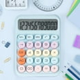 thumbnail image 4 of Mechanical Switch Calculator with Big Buttons, Calculators Desktop, 12 Digits, Large LCD Display, Desk Calculator, Cute Pink Calculators for Teachers Students Basic Office (Blue), 4 of 7