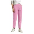 thumbnail image 3 of YDFCWXW Womens Pull On Soft Brushed Fleece Casual Jogger Sweatpants with Pockets for Women Pink, S, 3 of 9