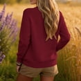 thumbnail image 5 of Horkkom Pullover Sweaters for Women Solid Color Office V Neck Knit Sweater Loose Casual Trendy Tops XXL, 5 of 6