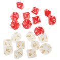 thumbnail image 1 of Paquete de 20 dados D10 digitales acrílicos lados para juegos de Rojo y blanco Sunnimix Dados de acrílico de diez caras, 1 of 7
