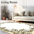 thumbnail image 2 of ODIKA 6'x9' Machine Washable Non-Slip Area Rug, Moss Inspired Transitional Scrollwork Heritage High Traffic Rug with Pad, Ivory, 546568, 2 of 8