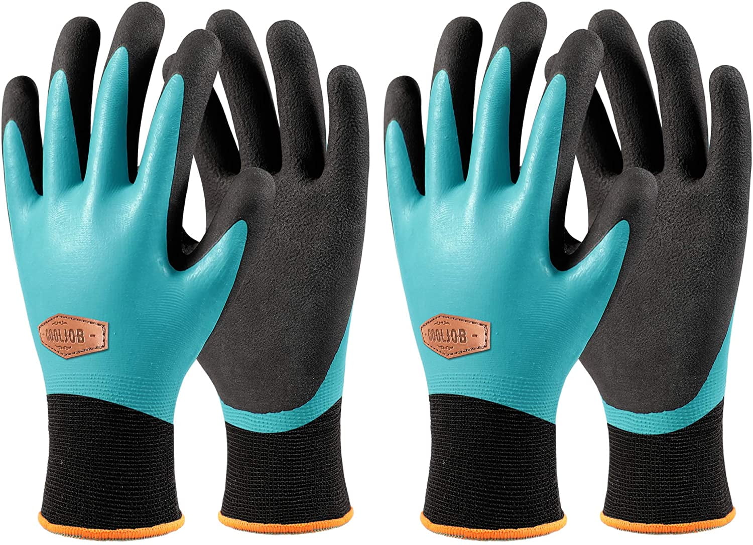 10 x Pair Of Showa 306 Fully Coated Waterproof Latex Grip Breathable Work Gloves 