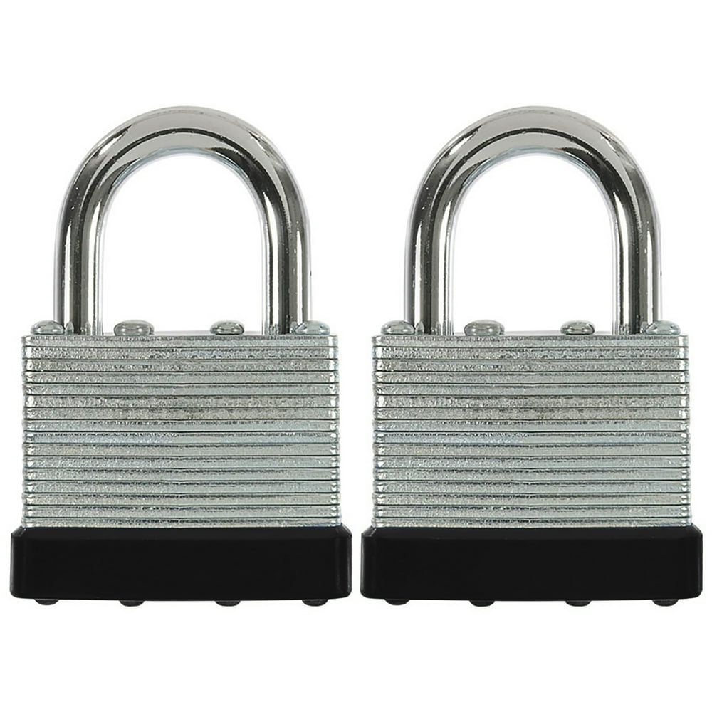 Hyper Tough Laminated Steel Padlock, 40mm Body with 7/8 inch Shackle, 2