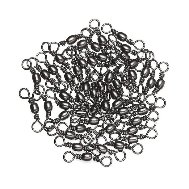 Conector de pesca giratorio de alta resistencia, accesorios de pesca rodantes, 50 Uds.