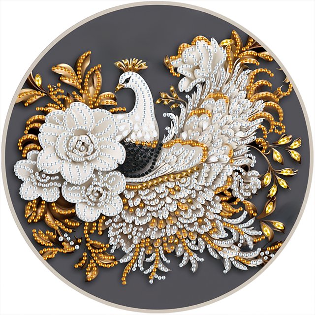 5D DIY Parcial Especial en Forma Taladro Diamante Pintura Pavo Real Del