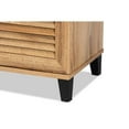 thumbnail image 6 of Baxton Studio Coolidge Modern and Contemporary Oak Brown Finished Wood 2-Door Shoe Storage Cabinet, 6 of 7