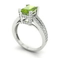 thumbnail image 2 of Clara Pucci 14K White Gold 2.35ct Peridot Solitaire with Accents Ring, 2 of 8