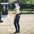 thumbnail image 7 of HORZE Nordic Performance Sporty Silicone Grip Full Seat Equestrian Horseback Riding Pants Breeches - Peacoat Dark Blue - US 26, 7 of 7