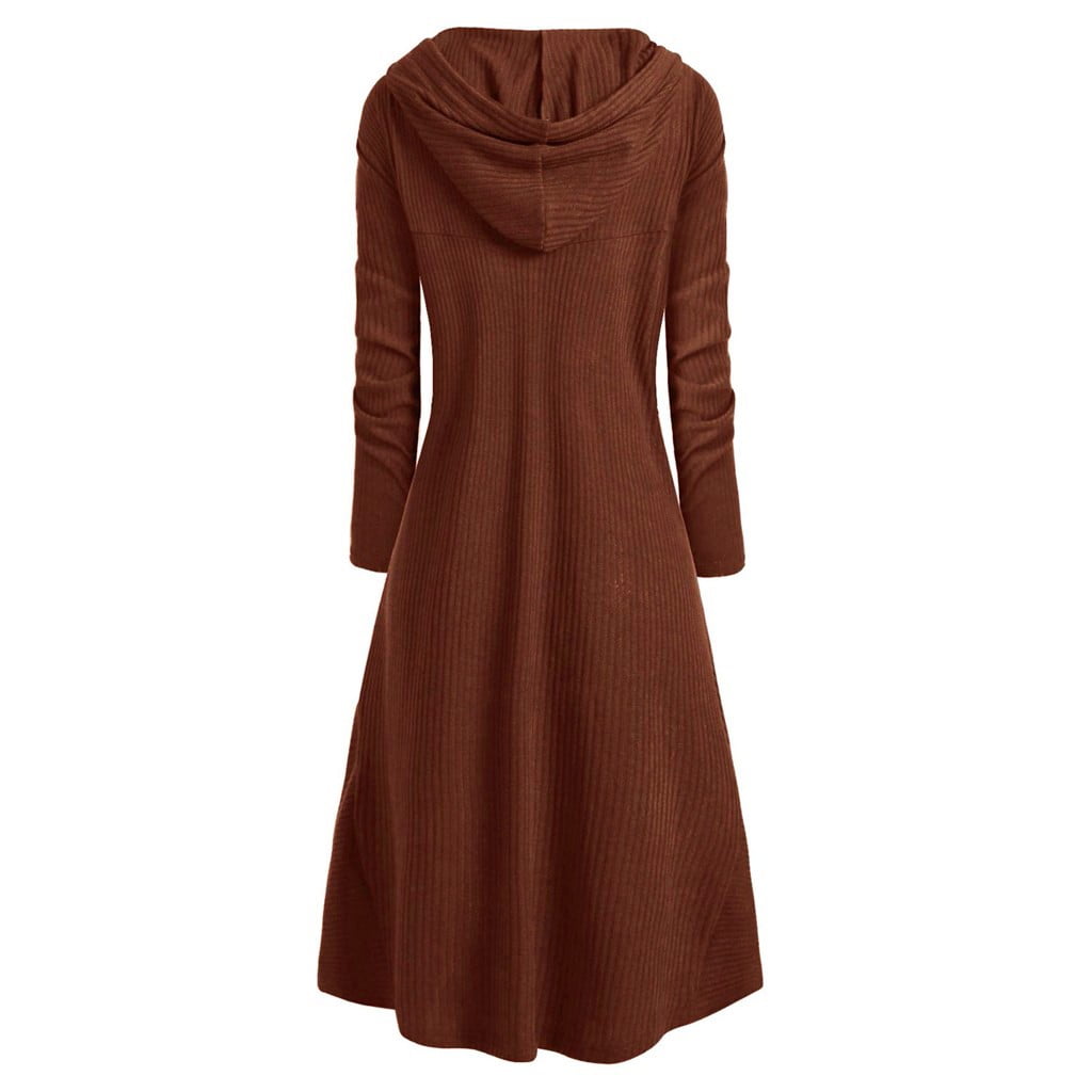 hooded high low sweater