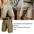 thumbnail image 2 of Shorts pour Hommes Vêtements de Sport Cyclisme Multi-Poches Shorts Vélos de Montagne Randonnée Pantalons Lavables Réutilisables Chasse Pêche Décontracté pour Homme Kaki TTTG, 2 of 6