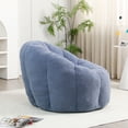 thumbnail image 5 of Bean Bag Chair, Bean Bag Sofa Chair with Armrests Stuffed High-Density Foam, Lazy Sofa Comfy Chairs Beanbag Chair for Adults in Living Room, Bedroom Reading (Blue), 5 of 11