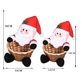 thumbnail image 2 of Yuarrent Cesta de almacenamiento de dulces de Feliz Navidad Decoración de Navidad Cestas de almacenamiento de Papá Noel Kits de decoración para fiestas Fulvo S Yuarrent JR1136-03, 2 of 6